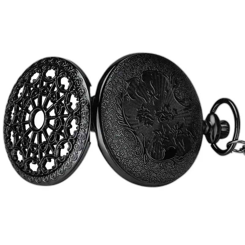 Lommeklokke Halskjede Spider Flower Black Bronse