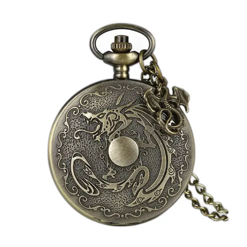 Bronse Fancy Style Halskjede Lommeklokke