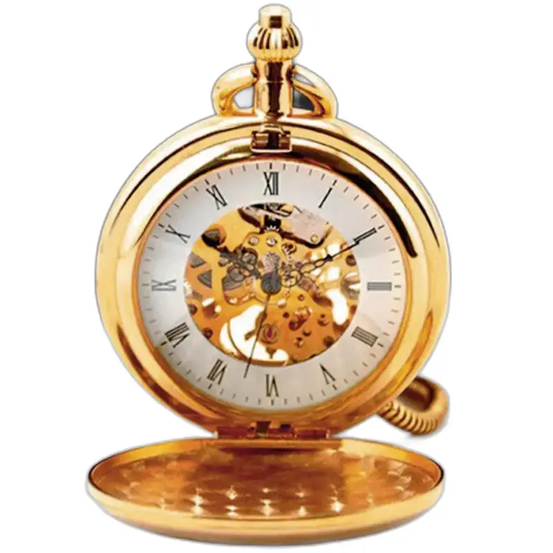 Royal Luxury Double Chasseur lommeur i gull, elegant samlerklokke