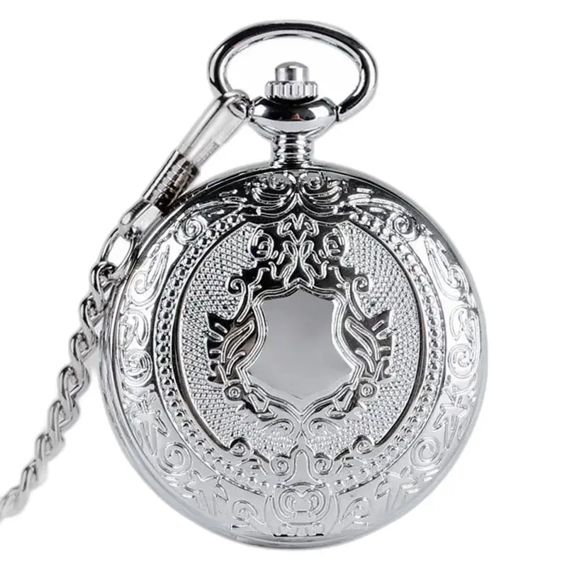 Royal Silver Case Chasseur Chic lommeur med utsmykket sølvkjede