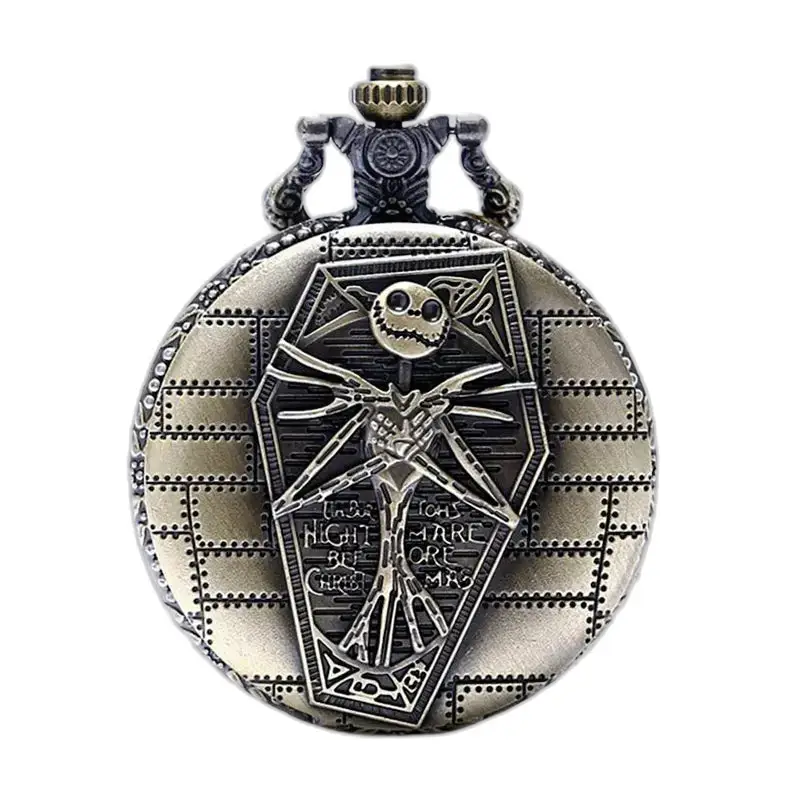 Nightmare Before Christmas Halskjedeklokke i bronse med Jack Skellington