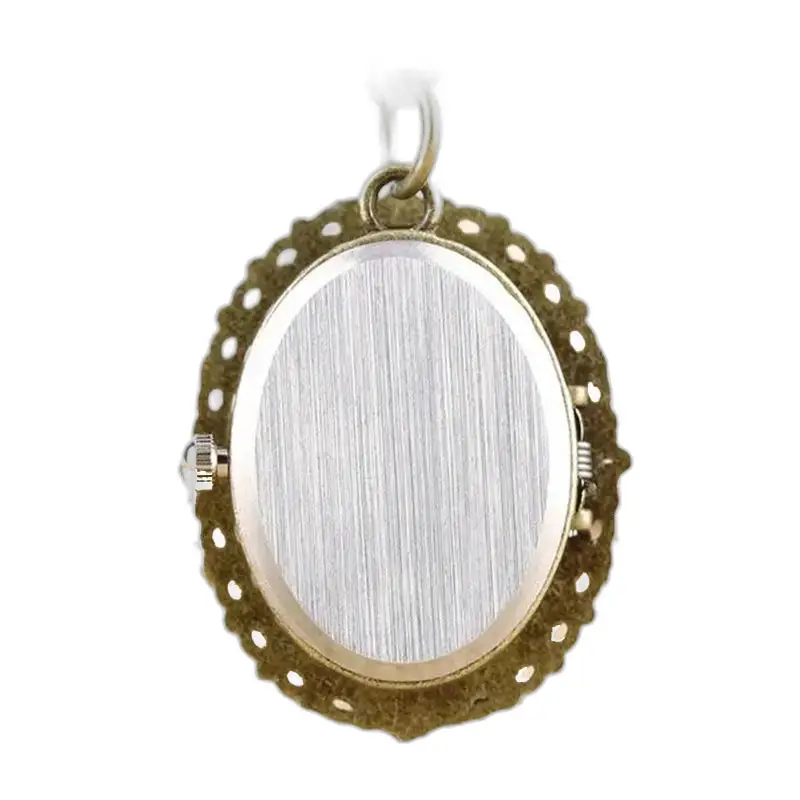 Horoskop Halskjede Klokke 12 stjernetegn i bronse med filigran oval anheng