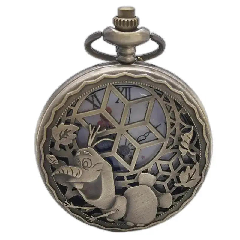 Vintage Olaf bronse kjedeklokke med unik Olaf-design