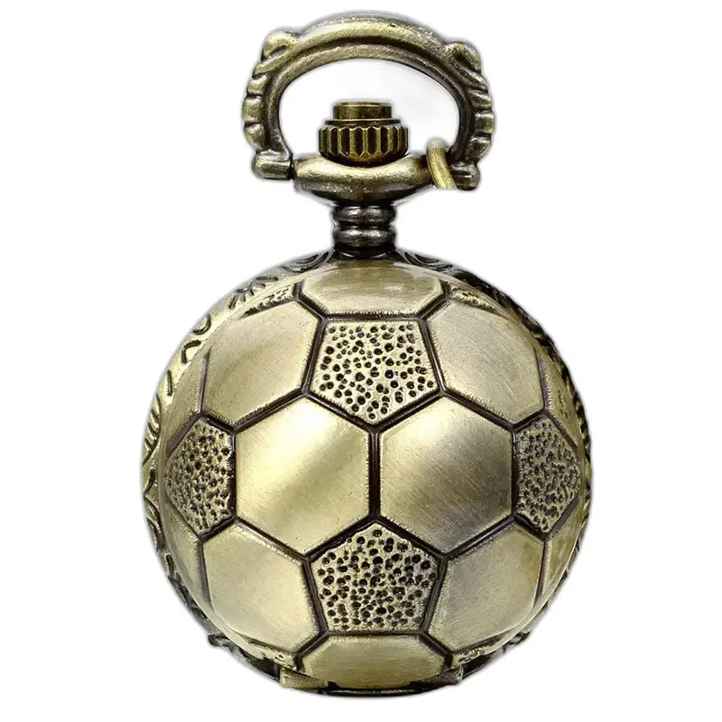 Vintage fotball bronse halskjede klokke med en raffinert fotball