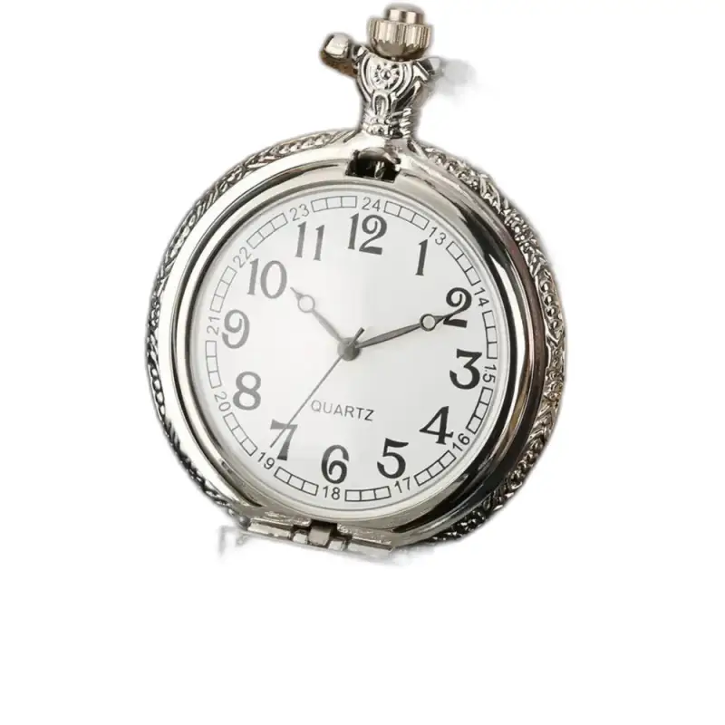 Vintage Marilyne Monroe Silver Collier-klokke med hvit urskive og sølvfinish