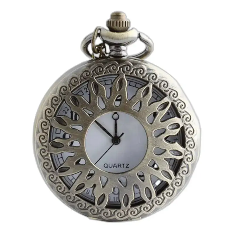 Vintage Roi Soleil Automatic Necklace Watch i sølv utsmykket med raffinerte detaljer