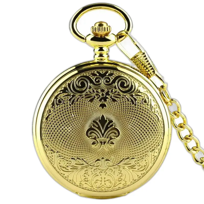 Luksus gulllommeur for menn og kvinner, dekorert med kongelige emblemer med elegant kjede