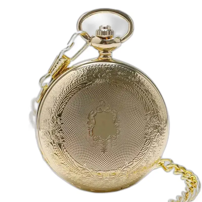 Luksus gull Topaz kile lommeur med elegant kjede