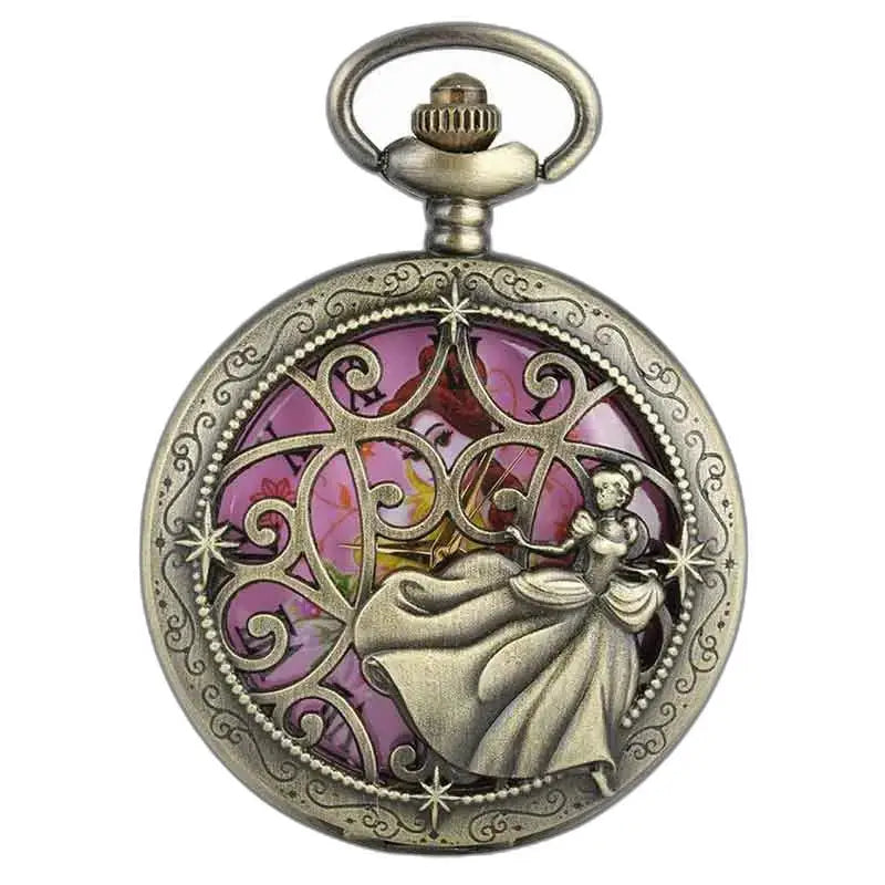 Belle Bête lommeur med Rose under Bell, elegant anhengt lommeur