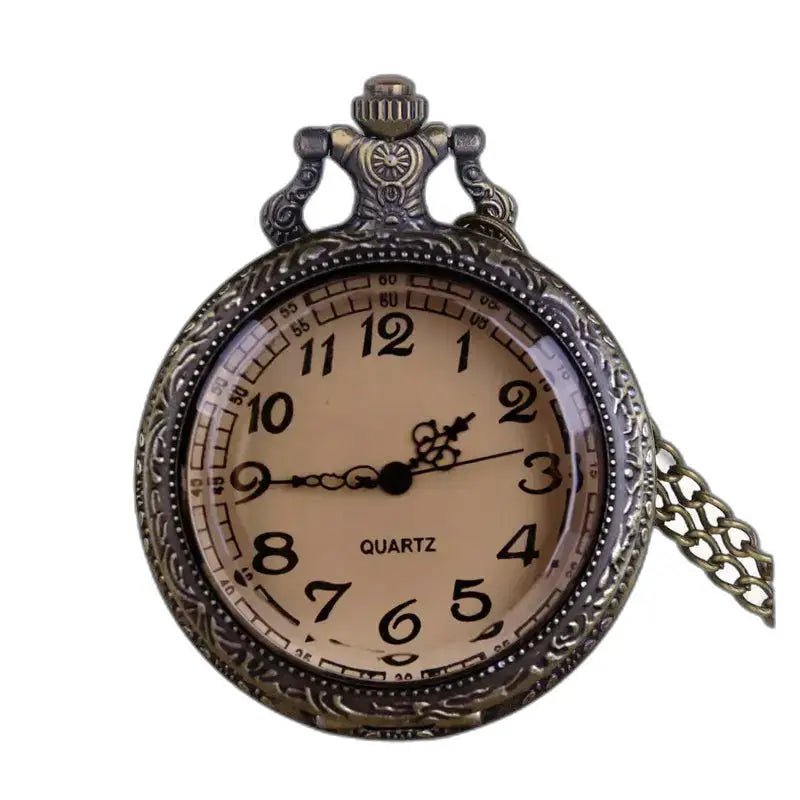 Vintage kvarts halskjede lommeur for kvinner og menn med elegant klassisk design