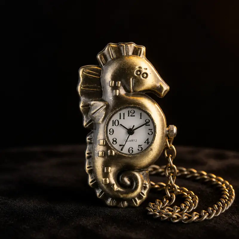 Seahorse Quartz lommeur for kvinner