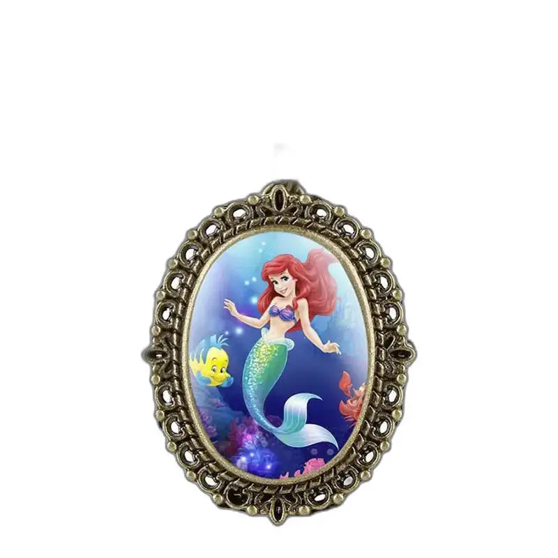 Bronse Ariel anheng på anhengsklokke, elegant og unik fantasistil
