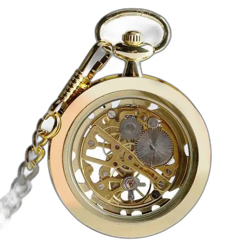 Luksus gullhjertelommeklokke med automatisk mekanisme og elegant design