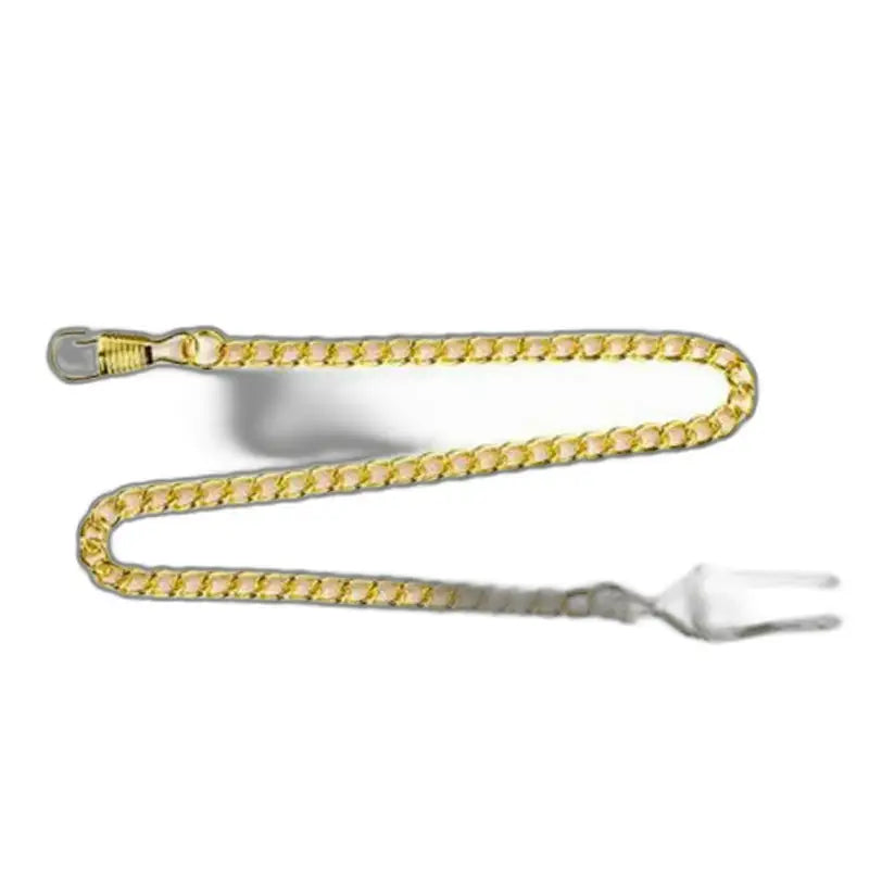 Gullkjede med gaffel for kvarts lommeur Owl Diamonds Gold
