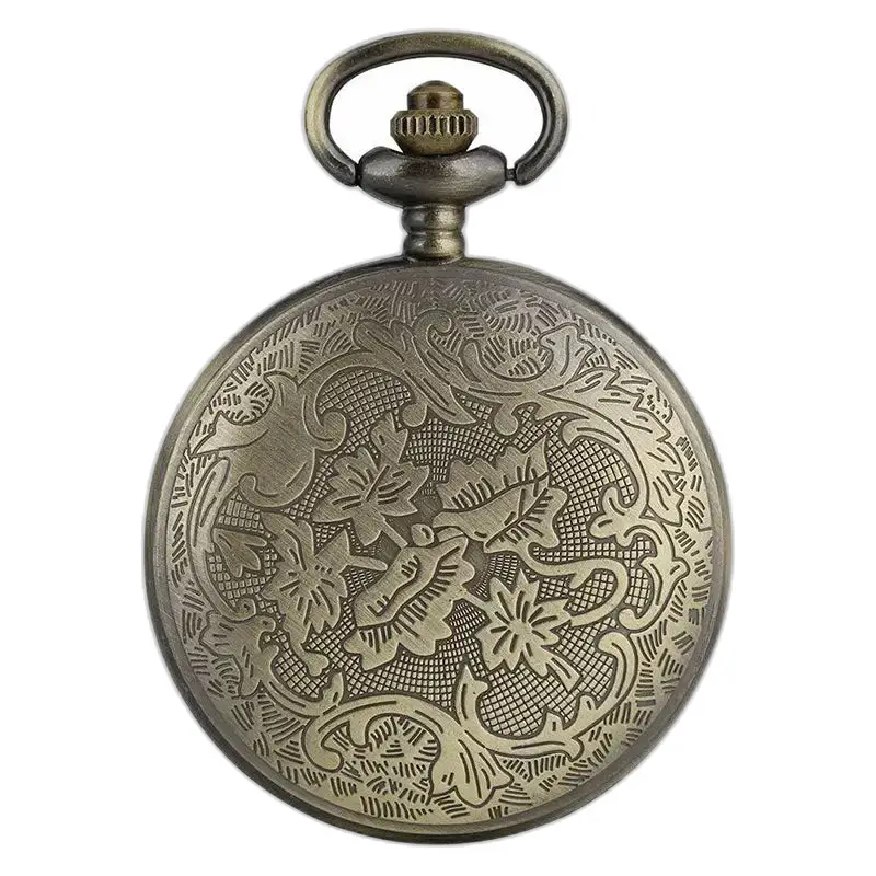 Montre Collier Rétro Femme Bronze Vintage, montre collier ornée en bronze